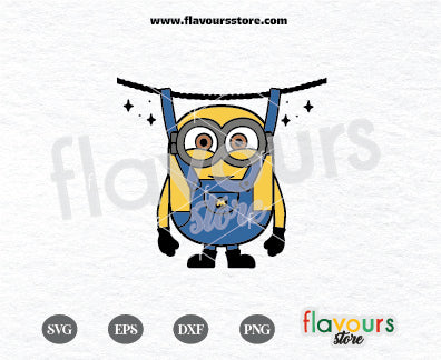 Minions Bob Hanging On The Clothesline Svg, Despicable Me, Minions, Funny Minion Svg Cut File Cricut