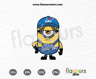 Minion I Love Gru Svg, Despicable Me, Cute Minion, Funny Minion Svg Cu ...