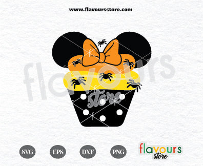 Minnie Cupcake Candy Corn, Disney Halloween, Disney Cupcakes, SVG Cut File Cricut