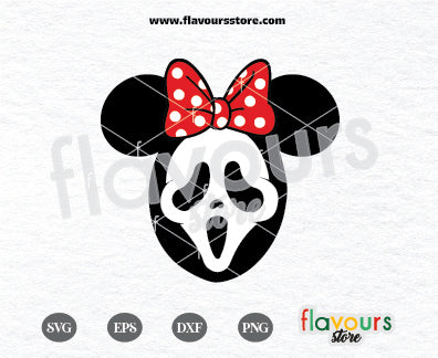 Minnie Ghost Face Ears, No You Hang Up Svg, Scream Mask, SVG For Silhouette and Cricut