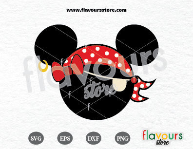 Minnie Pirate Ears SVG Cut File