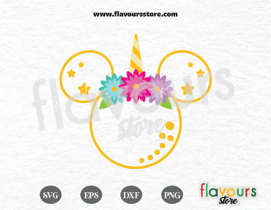 Minnie Unicorn Ears SVG Cut File