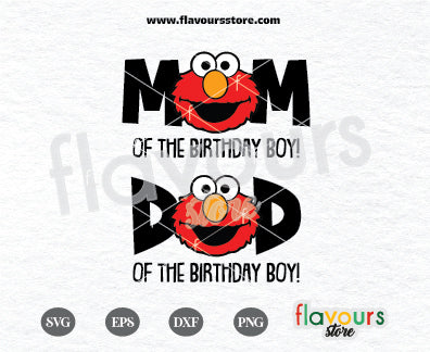 Mom And Dad Of The Birthday Boy, Elmo Sesame Street Svg For Silhouette ...