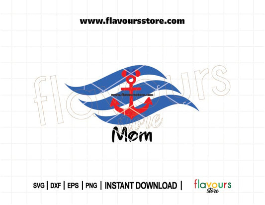 Minnie Mouse anchor SVG with bow for Disney Cruise mom shirts and nautical Cricut projects