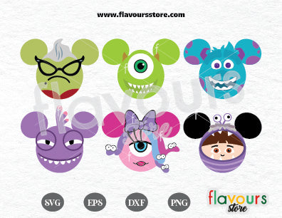 Monster Inc Ears Bundle SVG Cut File