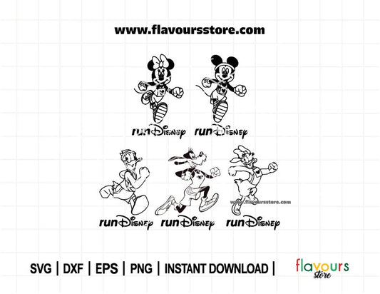Mouse Run SVG, Running Svg, Marathon Race, Half Marathon Run Sublimation Design, Marathon Weekend Cut File for Cricut & Silhouette