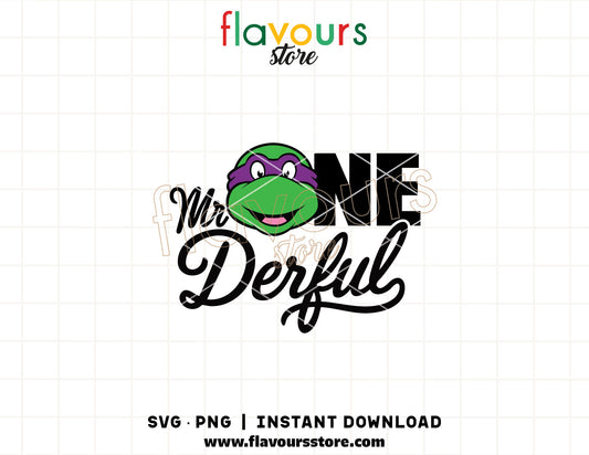 mr onederful donatello turtle svg first birthday boy cut file for cricut