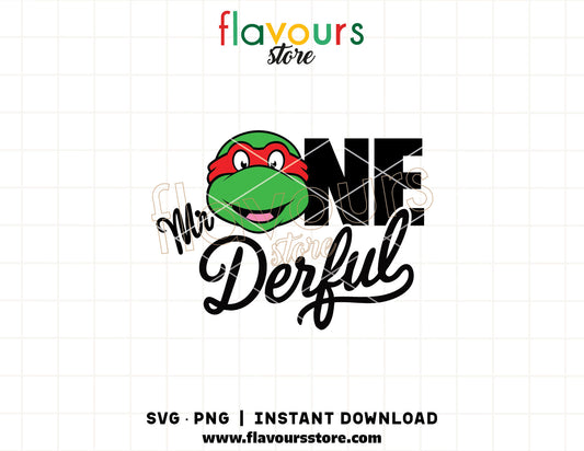 mr onederful raphael turtle svg first birthday boy cut file for cricut