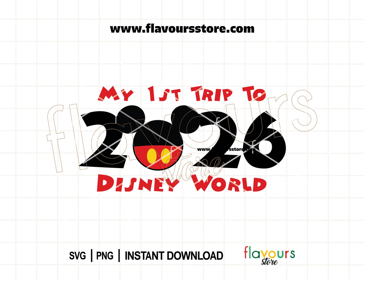 My First Trip to Disney World 2026 Mickey ears boy vacation shirt SVG for Cricut and Silhouette