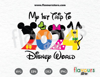 My First Trip to Walt Disney World SVG Cut Files, Disney Club