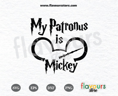 My Patronus is Mickey, Harry Potter SVG Cut File, Cricut Silhouette