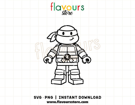 ninja turtle silhouette svg brick style cut file for cricut and silhouette
