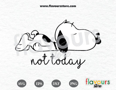 No Today, Snoopy SVG Cut File 