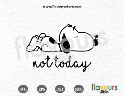 No Today, Lazy Snoopy, Snoopy Peanuts SVG Cut File