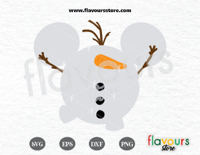 Olaf Mickey Head SVG