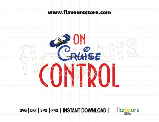 Mickey Ears On Cruise Control SVG design for Disney cruise shirts and Cricut crafts