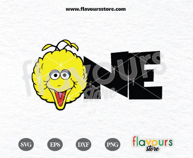 One, Big Bird Svg, Sesame Street Birthday SVG Cut File