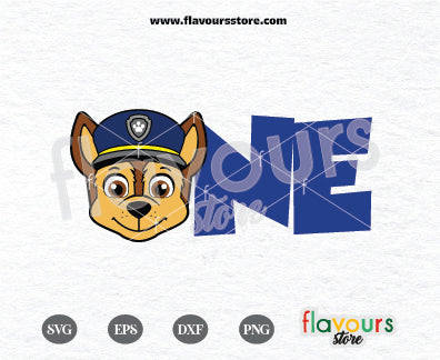 One Birthday, Chase Paw Patrol svg, Kids cartoon Svg, Paw Patrol Cartoon Svg, Paw Patrol SVG Cut File