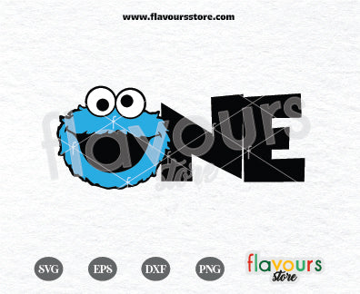 One, Cookie Monster SVG, Sesame Street Birthday SVG Cut File ...