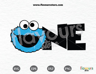Sesame Street Funny Cookie Monster Head SVG - Cookie Monster Face SVG