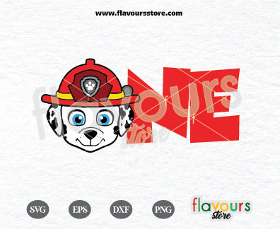 One Marshall Paw Patrol, Marshall Paw Patrol Svg, Kids cartoon Svg, Paw Patrol Cartoon Svg, Paw Patrol SVG Cut File