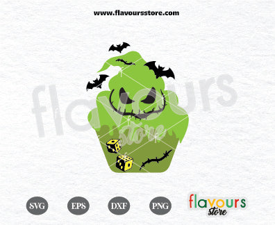 Oogie Boogie Cupcake, Nightmare Before Christmas Bundle, Disney Cupcakes, SVG Cut File Cricut