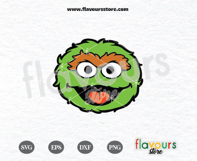 Oscar Face Svg, Funny Face Svg, Sesame Street Character Svg Cricut ...