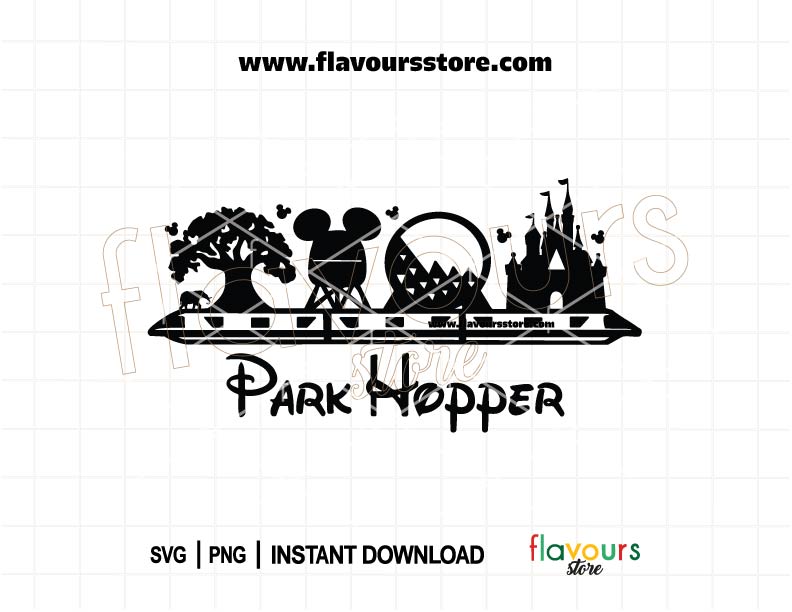 Park Hopper SVG PNG, Travel & Vacation SVG, Mouse Ears Design, Best Day Ever Cut File for Cricut & Sublimation