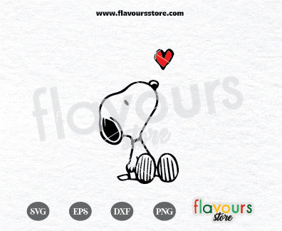 Snoopy Heart, Peanuts SVG Cut File Cricut 