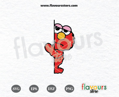 Peeking Elmo Svg, Elmo Cartoon, Sesame Street SVG Cut File 