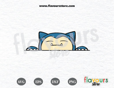 Peeking Snorlax Svg, Snorlax Svg, Snorlax Pokemon, Pokemon Cartoon Svg, Anime Japan Svg, SVG Cut File Cricut