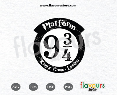 Platform 934 King's Cross, Harry Potter SVG Cut File Cricut