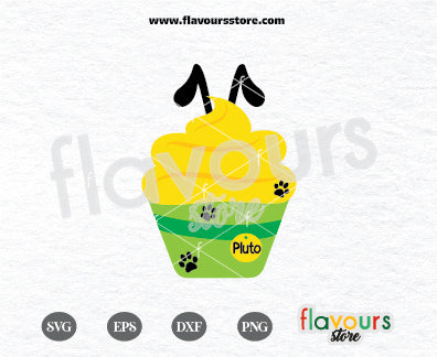 Pluto Cupcake, Disney Cupcakes, SVG Cut File Cricut