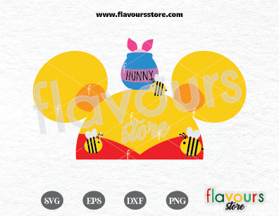 Pooh Hat Ears SVG Cut Files