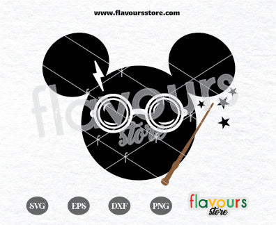 Potter Ears, Harry Potter, Mouse Head SVG Cut File Cricut