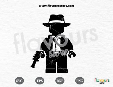 Indiana Jones Lego Silhouette SVG Cut File, Lego Silhouette svg, svg file for Silhouette, Cricut svg, svg download