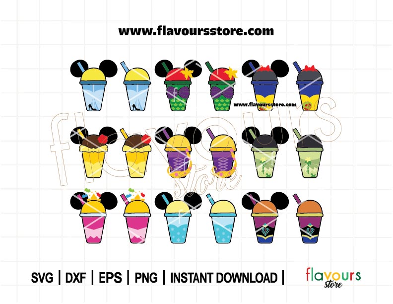Princess Bubble Tea Bundle Svg | Princess Inspired SVG | Bubble Tea Svg | Princess Clipart | Cut File Cricut, Digital Download