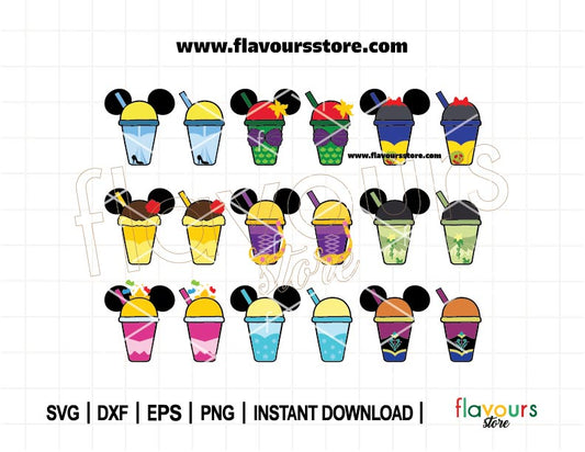 Princess Bubble Tea Bundle Svg | Princess Inspired SVG | Bubble Tea Svg | Princess Clipart | Cut File Cricut, Digital Download