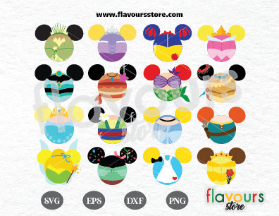 Disney Princess Ears Bundle SVG Cut Files