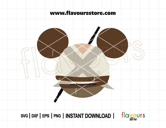 Rey Mickey Ears SVG | Star Wars cut file for Cricut & Silhouette | DIY Star Wars shirts, Disney trip crafts, birthday decor.