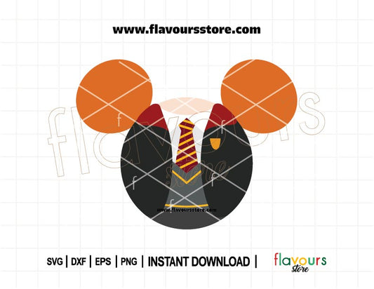 Ron Weasley-inspired mouse ears SVG design, perfect for Cricut and Silhouette crafting projects like shirts, mugs, and wizard-themed gifts.