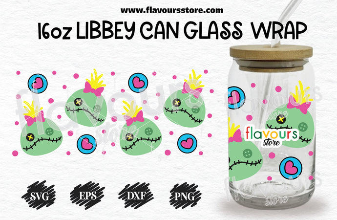 16oz Libbey Can Cup Wrap | Libbey Wrap Svg | Scrump Lilo Stitch Svg