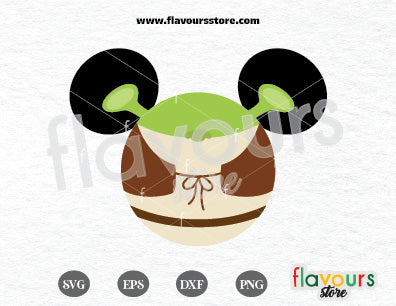Shrek Mickey Ears SVG Cut File