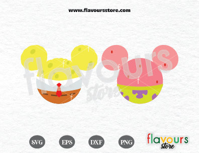 SpongeBob and Patrick Ears SVG Cut File