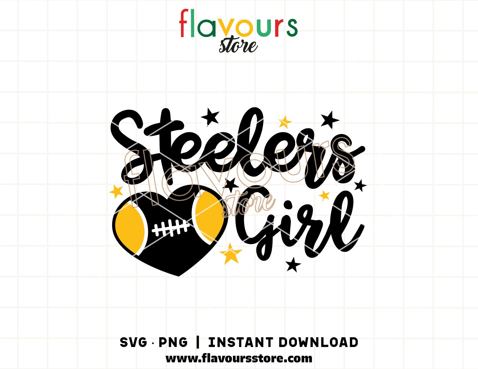Steelers Girl Heart SVG cut file for Cricut and Silhouette digital download