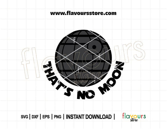That’s No Moon SVG cut file | Star Wars Death Star Cricut Silhouette digital design for shirts, mugs, decor, and crafts.