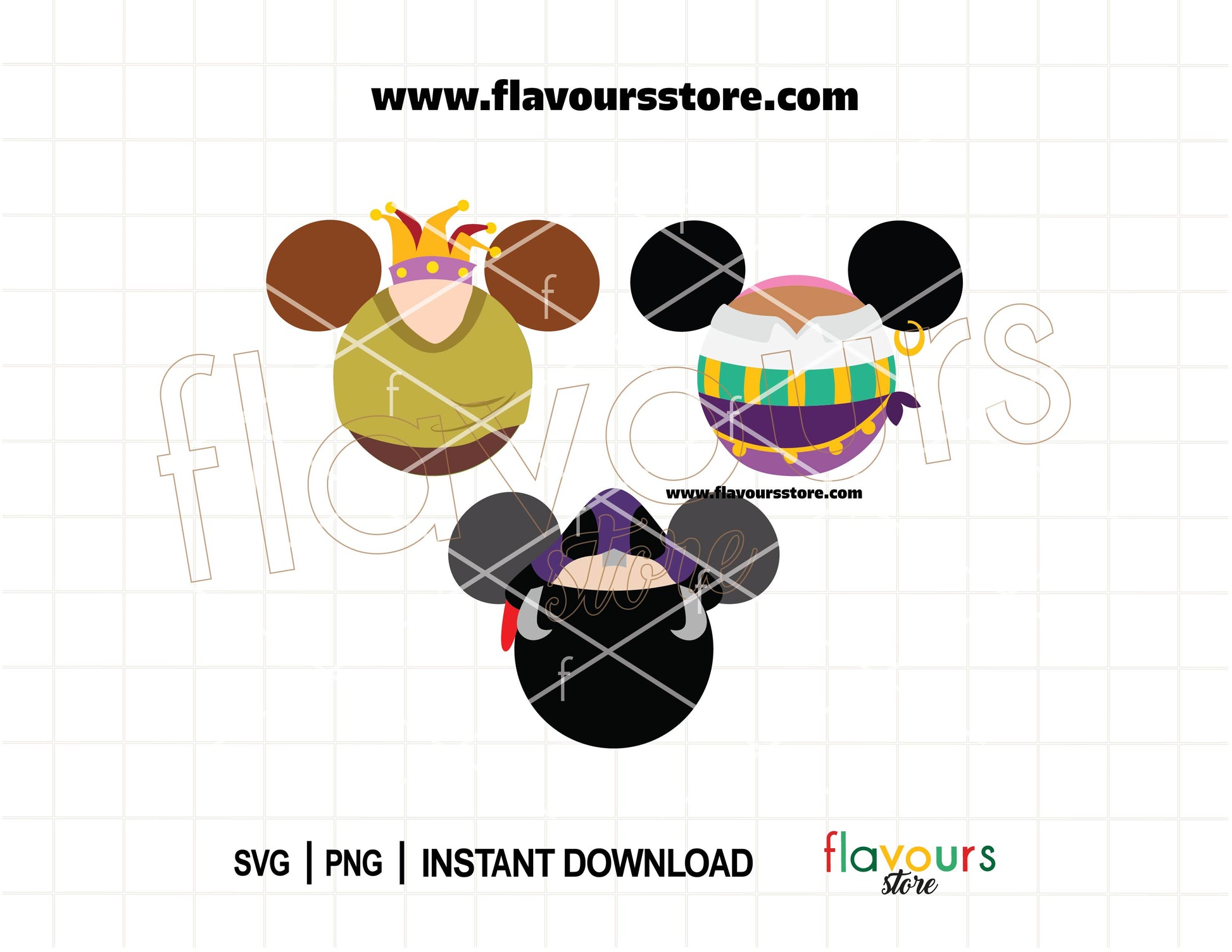 Notre Dame Hunchback inspired mouse ears bundle SVG PNG for Cricut and Silhouette, cartoon sublimation files for custom ears and shirts