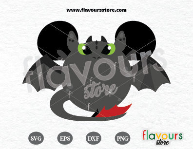 Toothless Ears, How to Train Your Dragon SVG Cut File