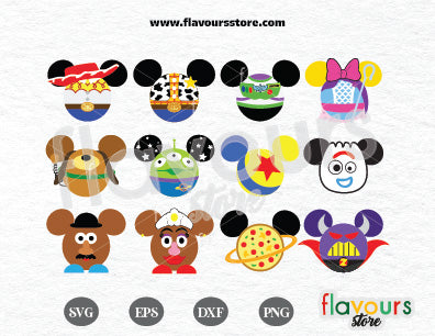 Toy Story Mickey Ears Bundle SVG Cut File