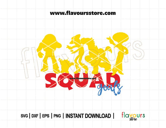 Toy Story Squad SVG design featuring iconic Pixar characters for DIY shirts, Disney group outfits, and Cricut/Silhouette projects.